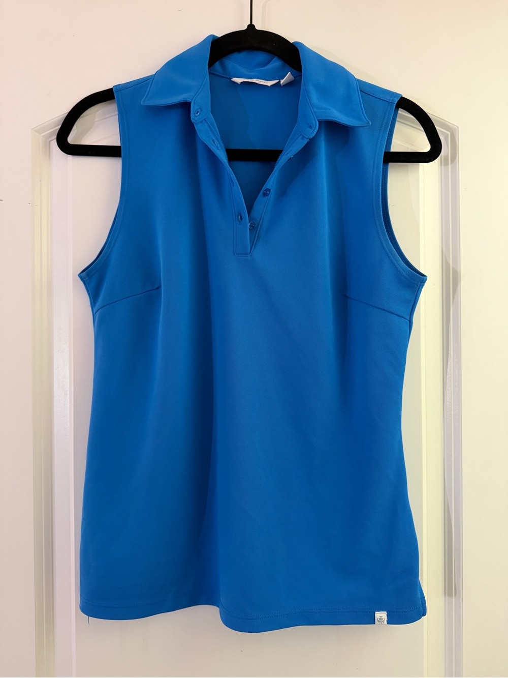 Lady Hagen Bright Blue Sleeveless Polo Tank